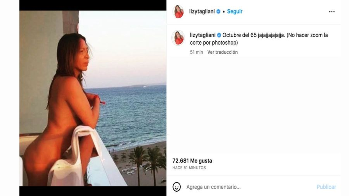 Lizy Tagliani Se Desnud Y Public La Foto Con Una Advertencia No