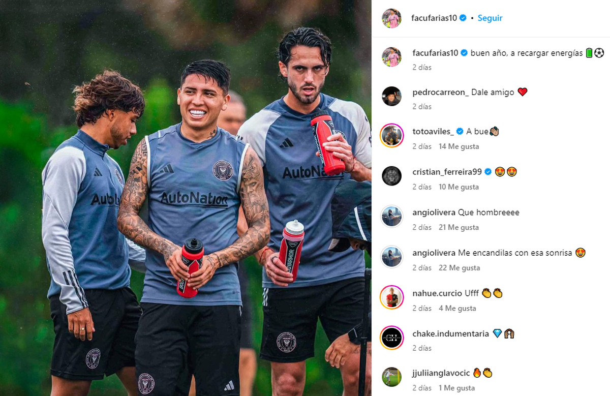 Facundo Farías y un mensaje que ilusionó a todo Inter Miami