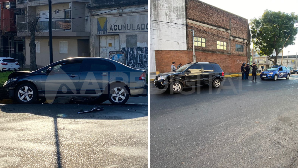 Dos Autos Chocaron En La Esquina Del Club Macabi Y Uno De Ellos Se