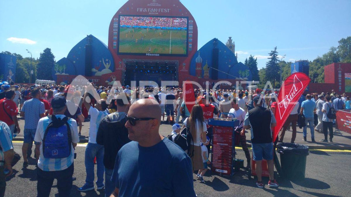 Así se vive la previa de Argentina Islandia en Moscú