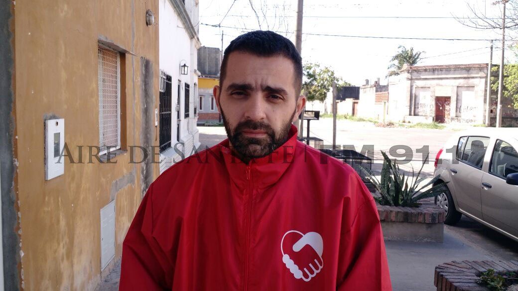 Martín Mónaco, referente de la ONG Actitud Solidaria.