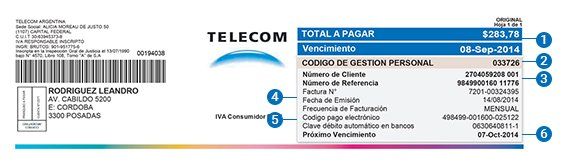 Telecom última factura