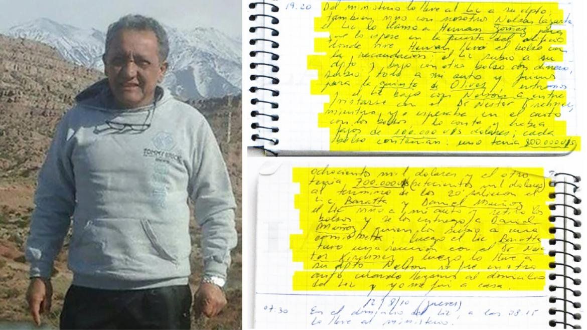 Oscar Centeno, el chofer salteño que escribió “los cuadernos de la coima” que involucraron a la expresidenta Cristina Kirchner.