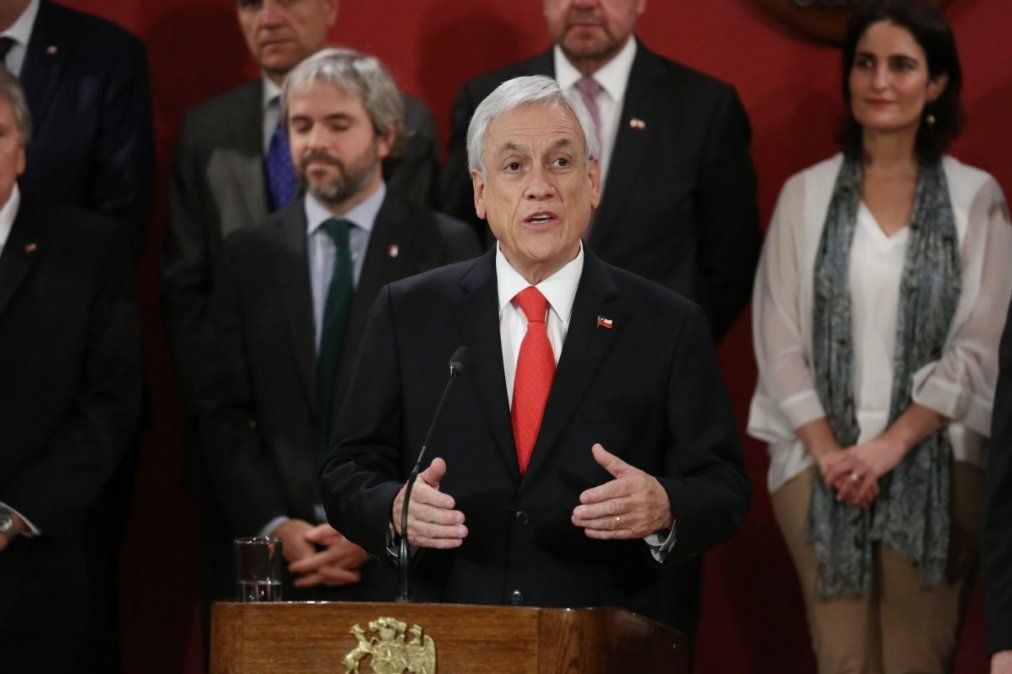 Piñera brindó un discurso durante la ceremonia de cambio de gabinete