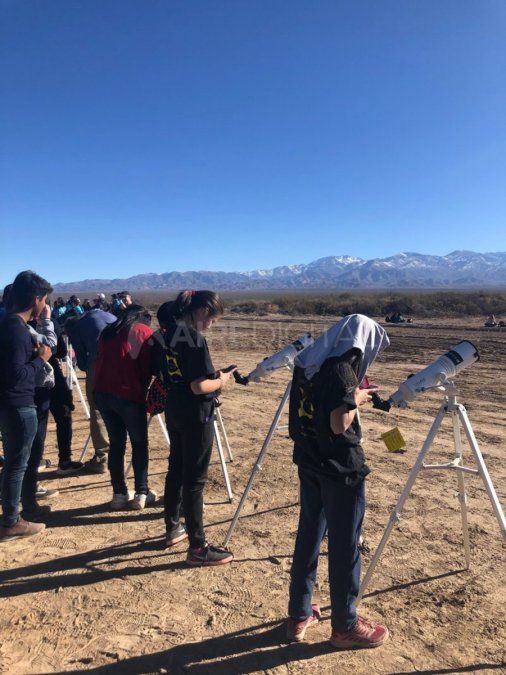 Eclipse solar total en Bella Vista, departamento Iglesia, San Juan, en julio del 2019.