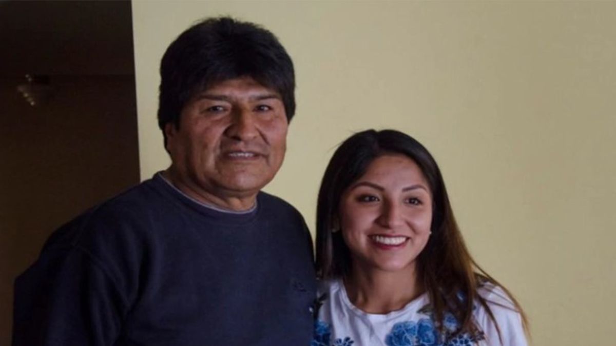 Evo Morales junto a su hija, Evaliz Morales Alvarado. Foto archivo.