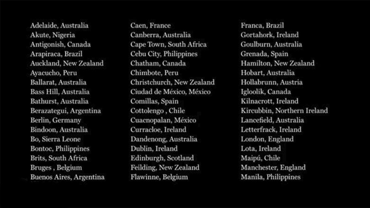 Parte de los créditos finales de la película