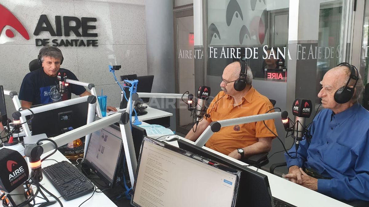Héctor Micheloud y Luis Sotes junto a Luis Mino.