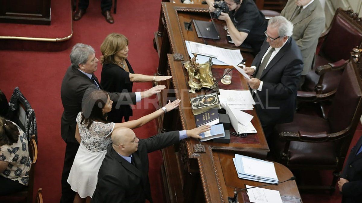 Los diputados del Bloque Justicialista.