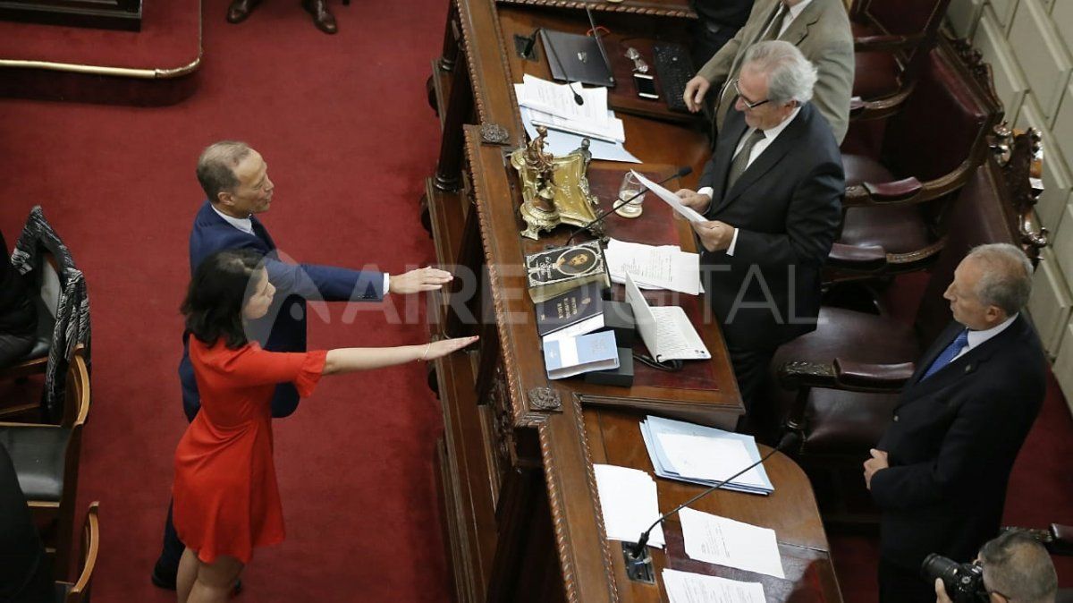 La jura del diputado Rubén Giustiniani y la diputada Agustina Donnet, de Igualdad y Participación.