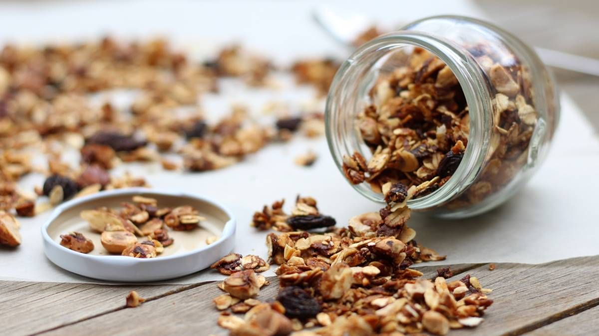 Granola natural hecha en casa.