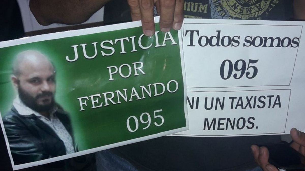 El taxista Fernando Rodríguez fue asesinado de un disparo en el pecho la noche del 11 de diciembre de 2017