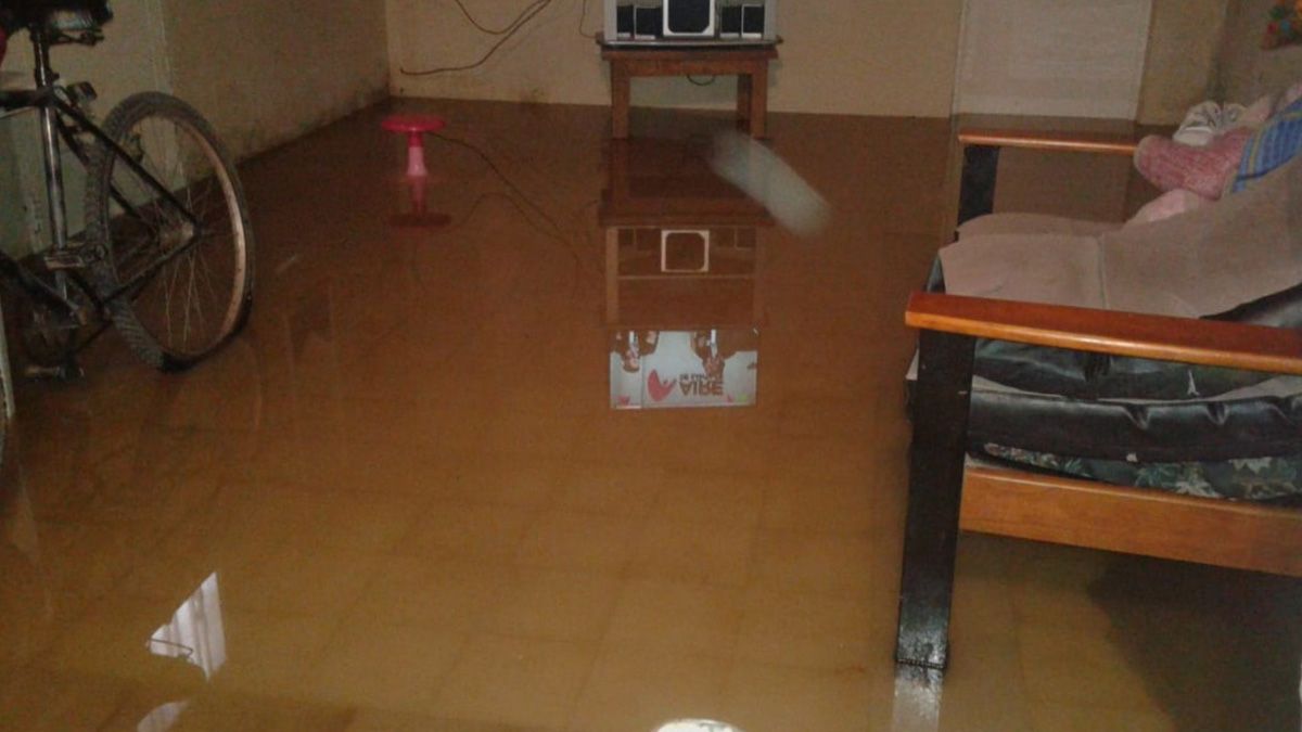 El agua de lluvia ingresó a las viviendas en algunos barrios santotomesinos.