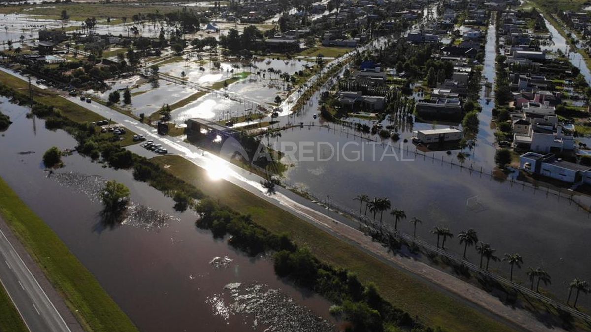 Foto aérea de Aires del Llano tras el temporal del sábado.