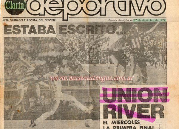 Los diarios nacionales anunciaban la gran final del Torneo Nacional '79. Fuente: Clarín Deportivo - Museo Tatengue.