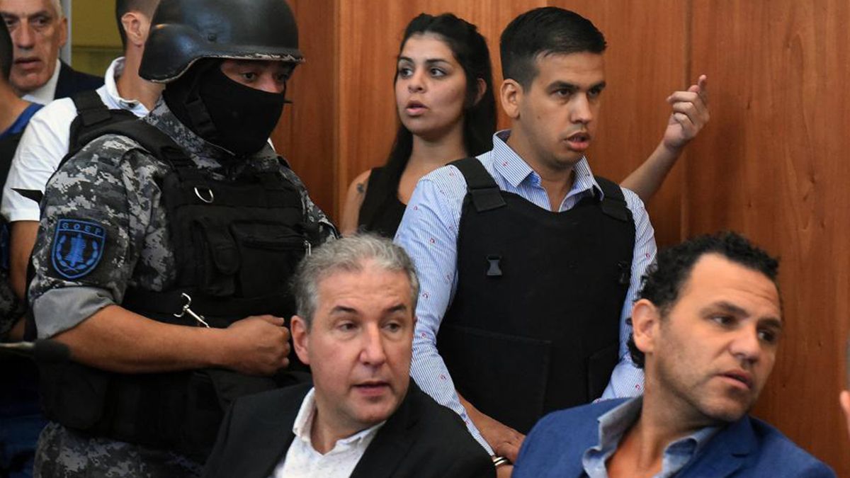 Monchi cuando fue juzgado en el Centro de Justicia Penal de Rosario.