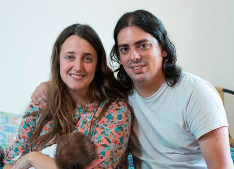 Mailín Blanco y su esposo Federico Soto junto a Julieta , hace algunos años