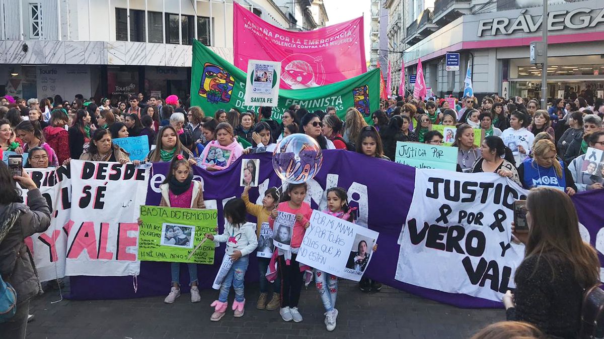La condena al femicida de Ver&oacute;nica y Valentina fue uno de los principales reclamos de la marcha Ni Una Menos del 3 de junio de 2019 en Santa Fe