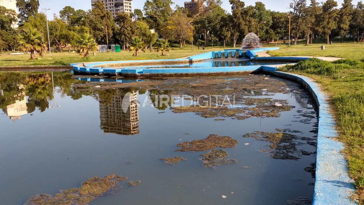 Limpiaron los piletones del Parque Sur.