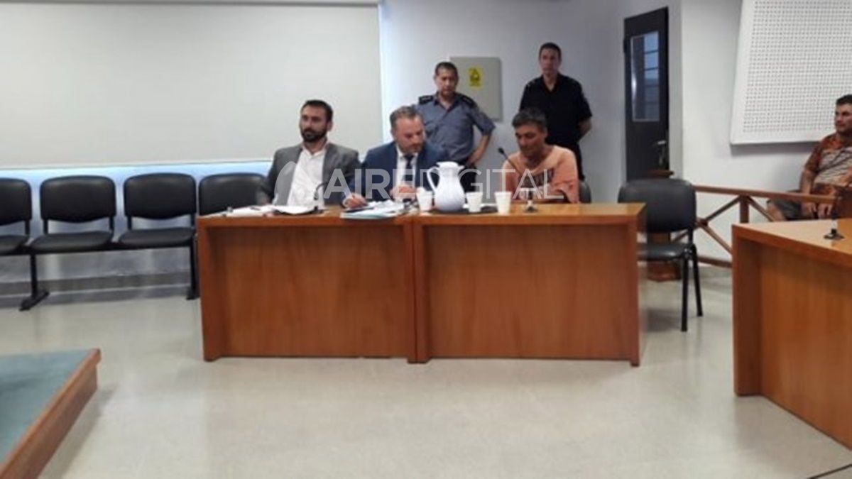 Cristian Cabrera durante la audiencia en la que fue formalmente acusado por el femicidio de Florencia Coria
