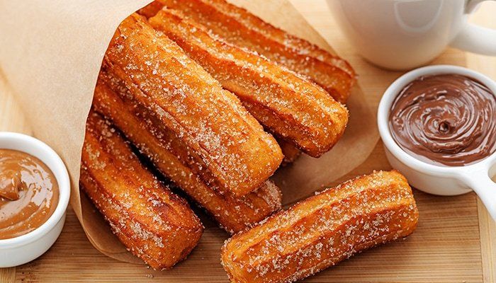 Churros con dulce de leche