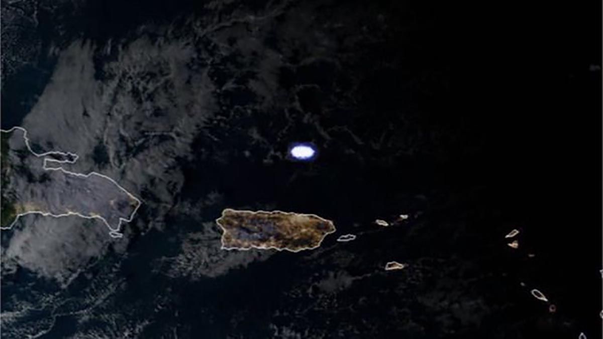 Así se vio el meteoro desde el espacio. Foto: Administración Nacional Oceánica y Atmosférica.