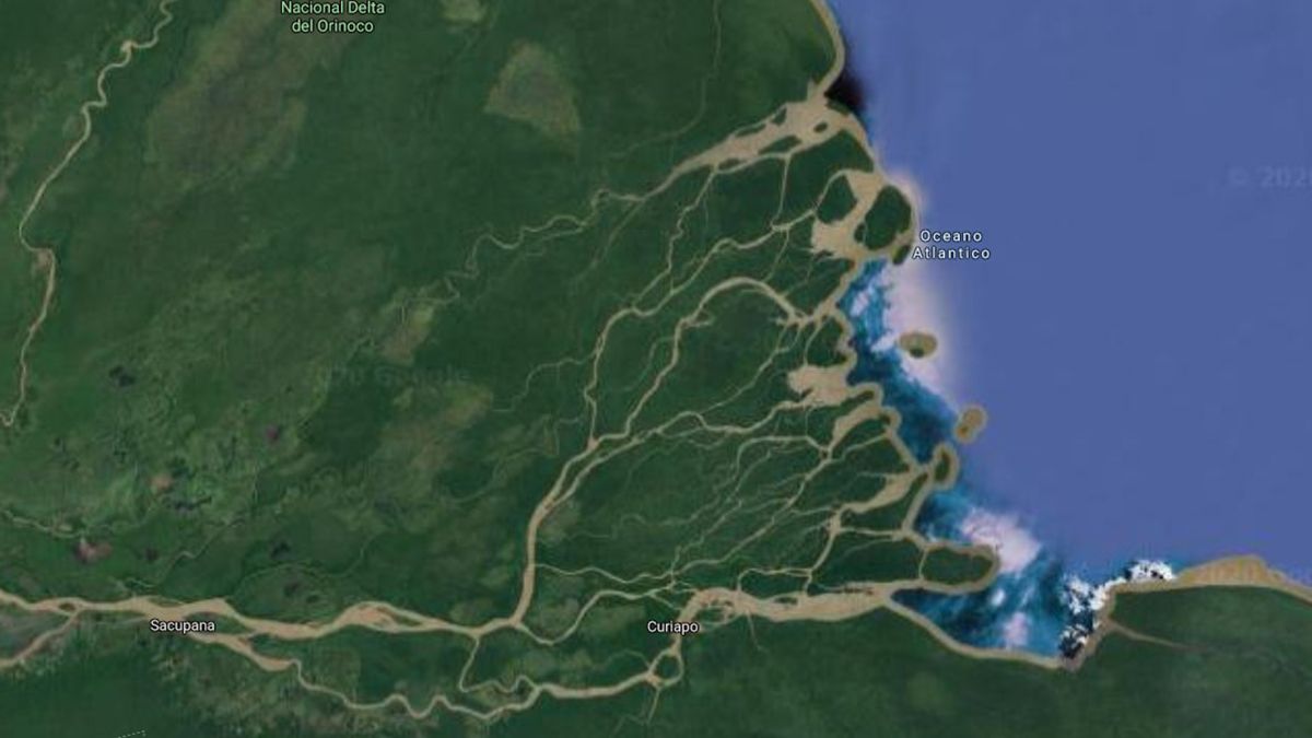 El Delta del Orinoco en Venezuela es un laberinto de riachos que tiene casi 40.000 kilómetros cuadrados.