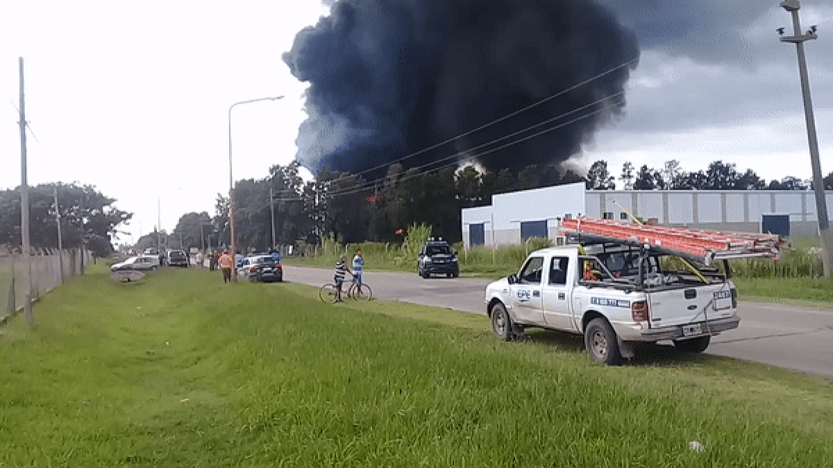 Los videos del impresionante incendio en la Ruta 5