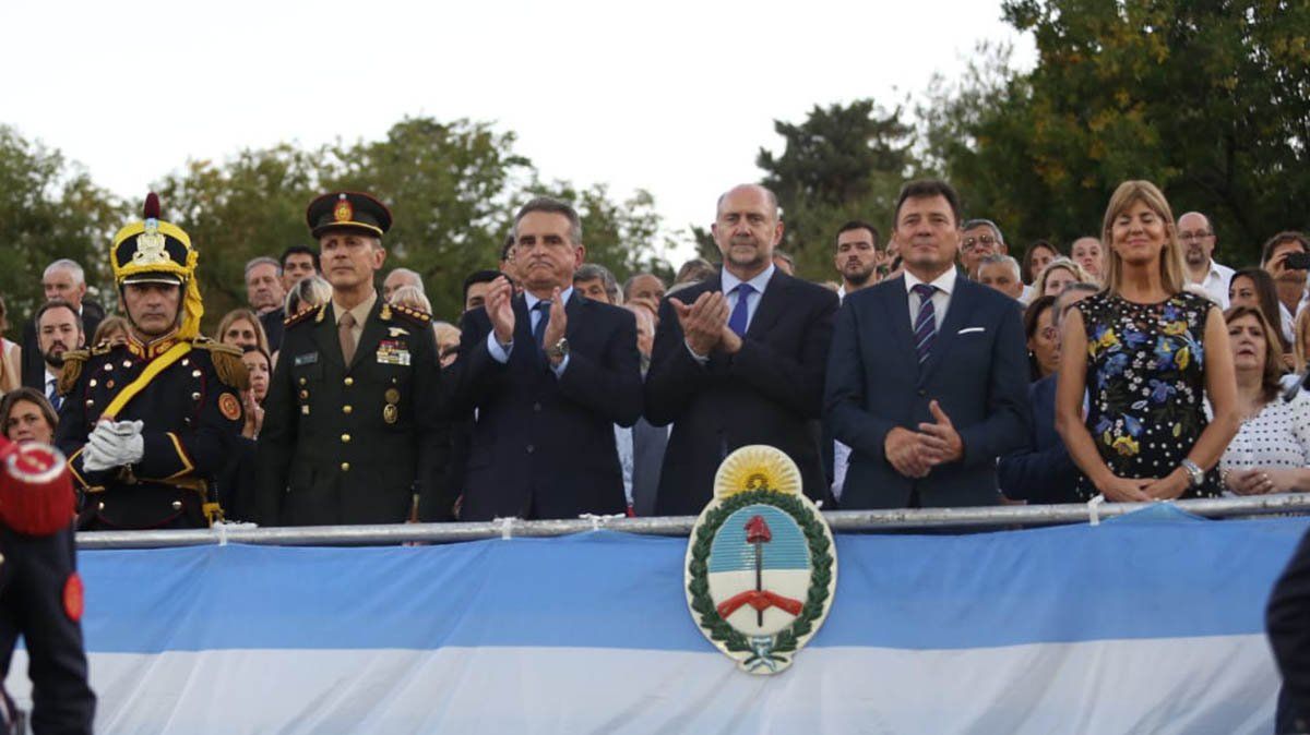 Perotti, Rossi y Pasqualini participaron del acto que conmemoró el Combate de San Lorenzo.