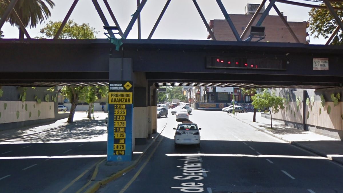 Un cartel de prevención indica