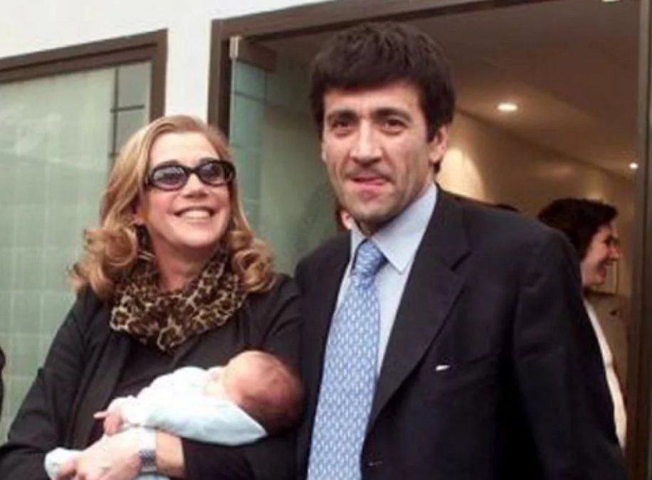Marcela Tinayre y Marcos Gastaldi junto a Rocco, su hijo.