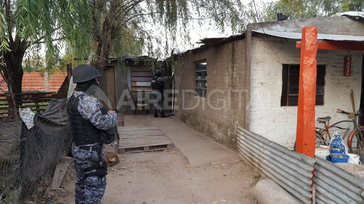 La casa donde encontraron al delincuente.