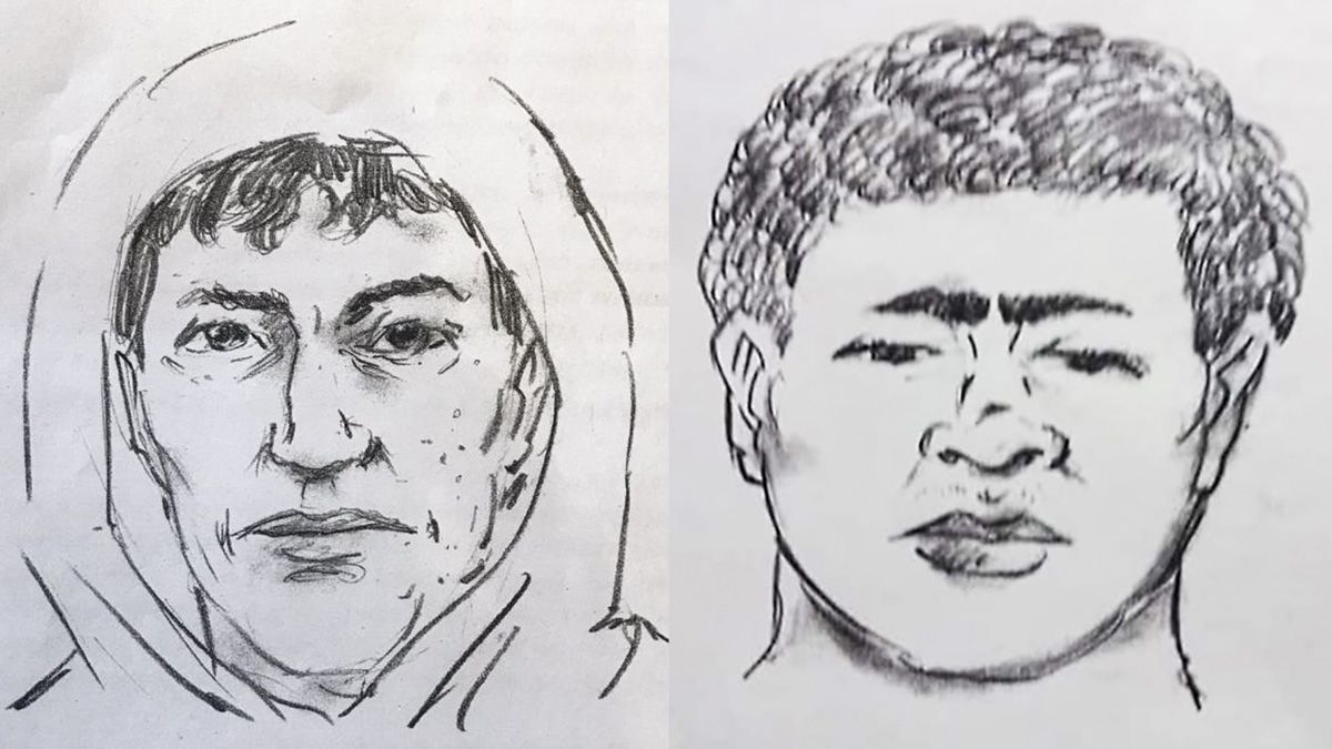 Identikit de los dos hombres asesinaron a un niño y violaron a su madre luego de interceptarlos cuando caminaban por la zona costera de Puerto Deseado, en el norte de la provincia de Santa Cruz, y un sospechoso fue detenido en las últimas horas en la ciudad de Caleta Olivia.