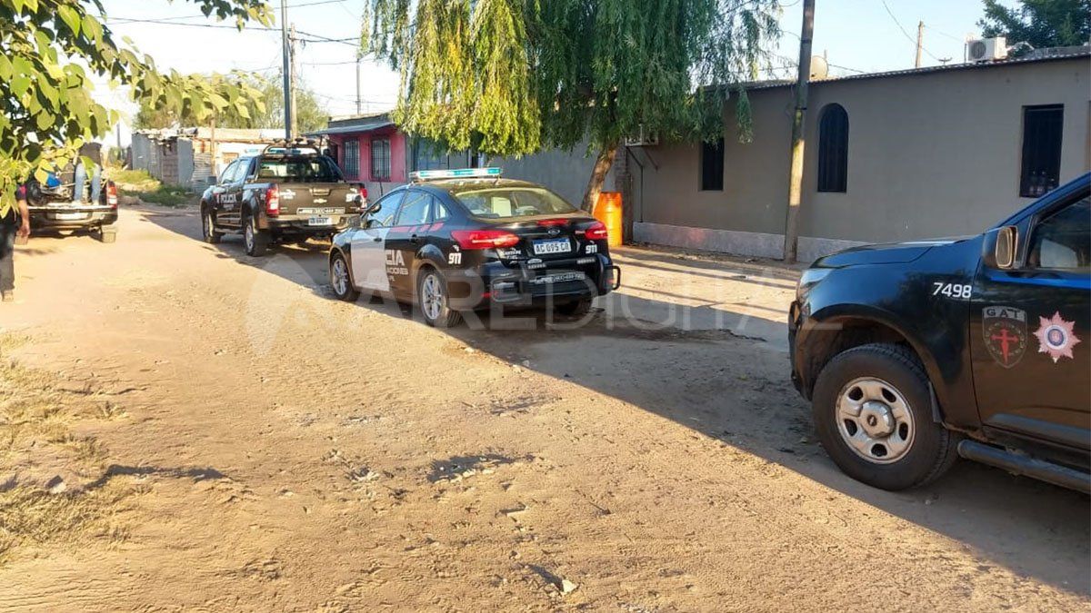 Despliegue policial en los allanamientos