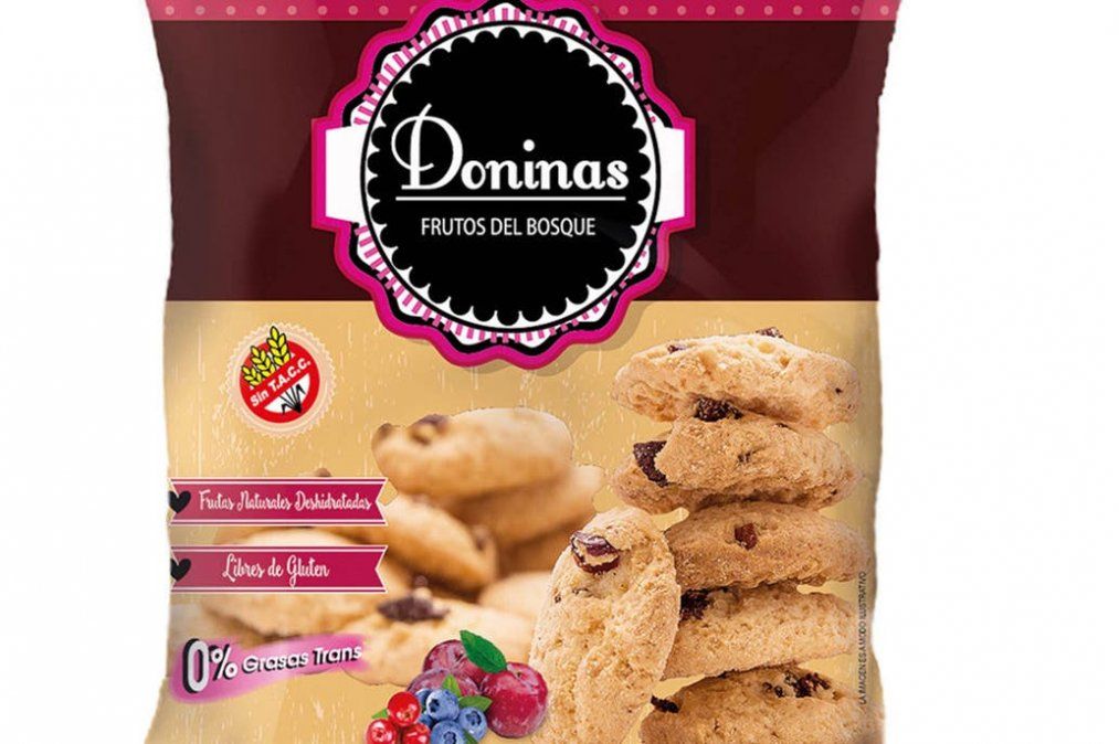 La Anmat prohibió la comercialización en todo el territorio nacional de las galletitas dulces libre de gluten de Las Doninas.
