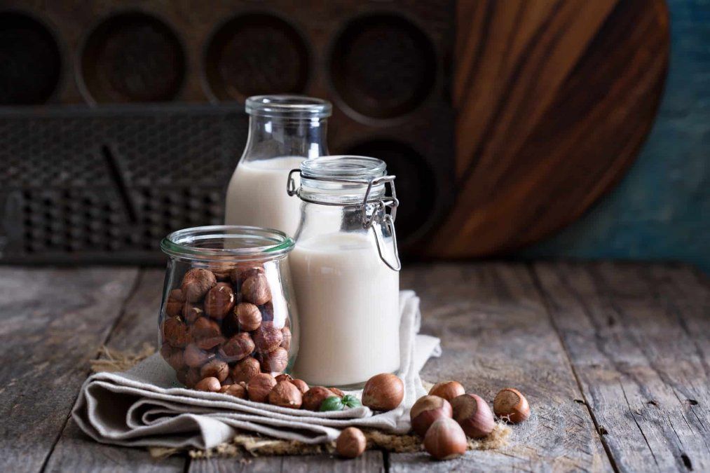 Leches vegetales de avellanas.