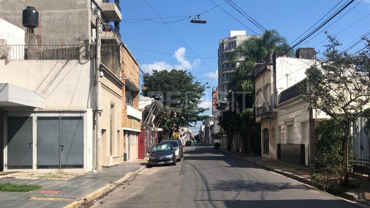 Calle 4 de enero yendo hacia Eva Perón.