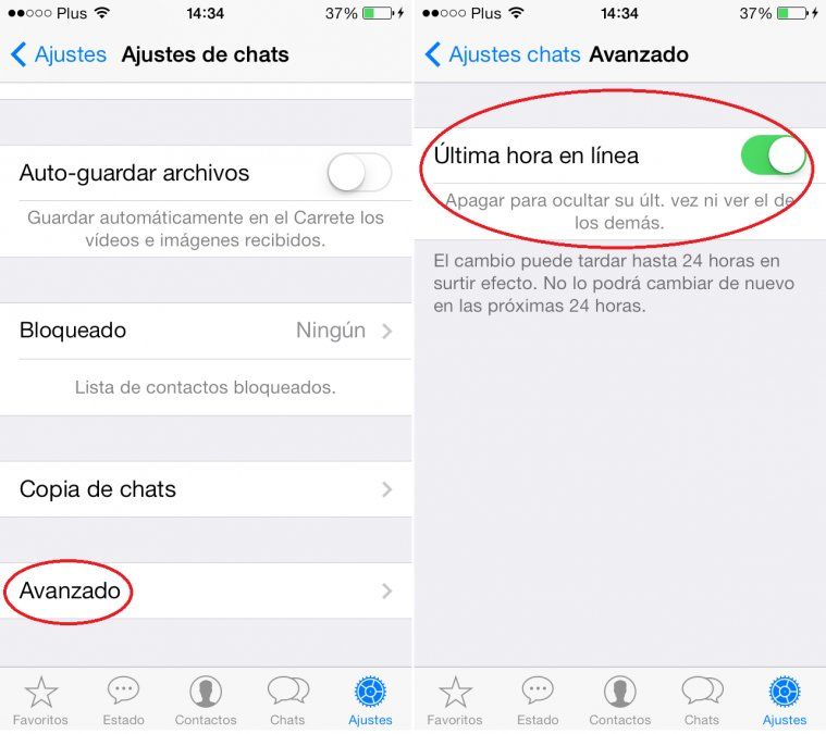 Cómo ocultar la última vez de WhatsApp en Iphone