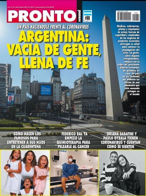 Su última portada, en relación a la pandemia del coronavirus.