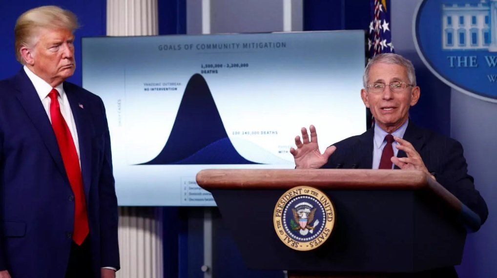 Dinald Trump y Anthony Fauci, el director del Instituto Nacional de Alergias y Enfermedades Infecciosas de Estados Unidos.