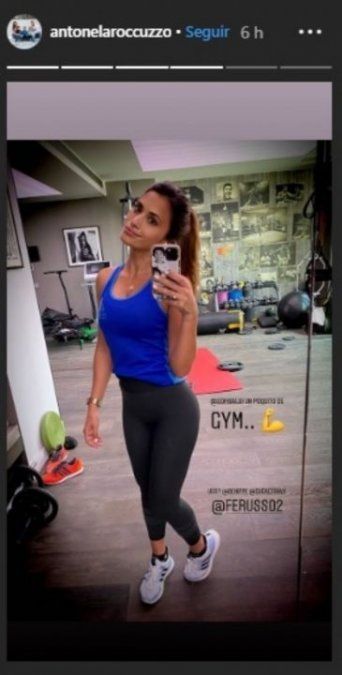  Antonela Roccuzzo y su rutina fit 