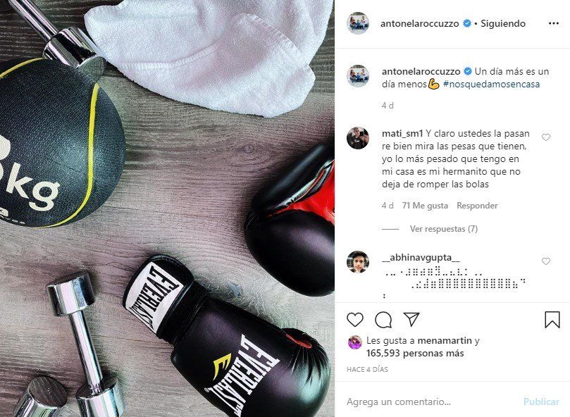  Antonela Roccuzzo y su rutina fit 