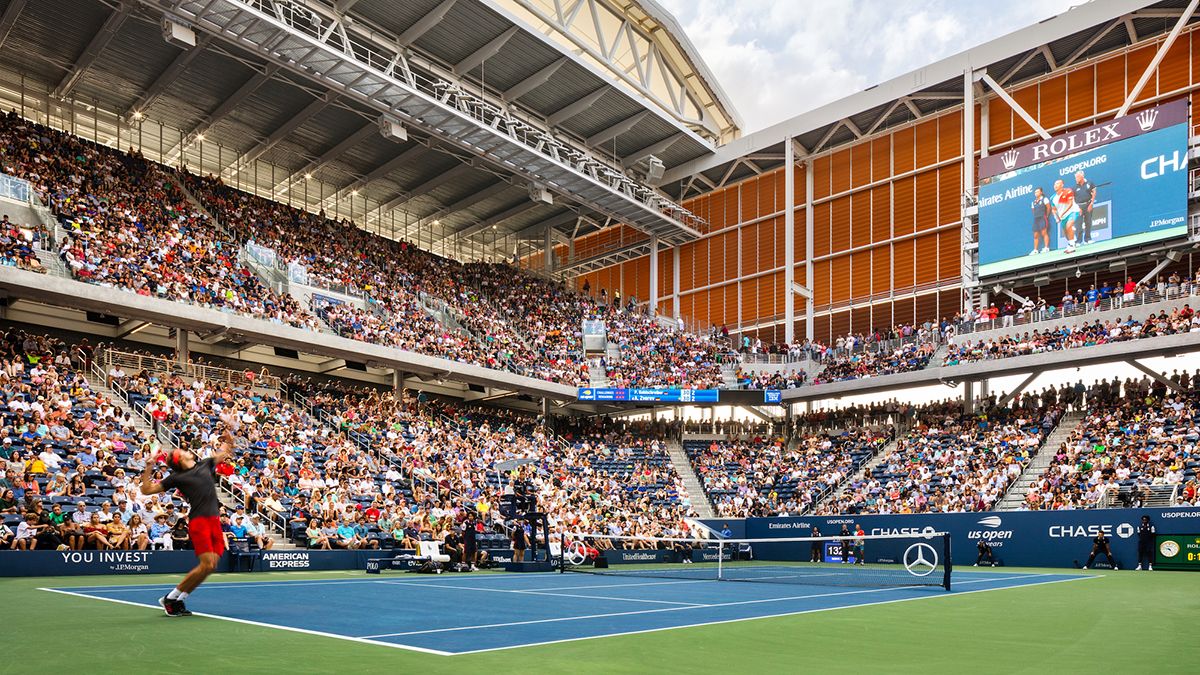 El estadio de tenis Louis Armstrong, donde se juega el US Open en Nueva York.