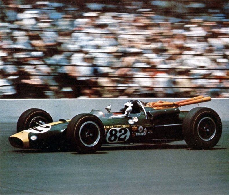 El lunes 31 de mayo de 1965 se disputó la 49° edición de las legendarias 500 Millas de Indianápolis y, con su Lotus 38-Ford N° 82, Clark se adjudicó la carrera tras liderar 190 de las 200 vueltas. Esta fue la primera vez que ganó un auto con motor trasero, y Clark se convirtió en el primer europeo, con un auto no estadounidense, en triunfar en Indianápolis desde 1916. A la fecha, es el único piloto de la historia que, en el mismo año, ganó las 500 millas de Indianápolis y el Mundial de Fórmula 1.