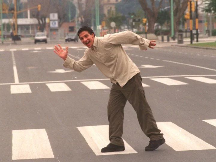 Marcelo Corazza luego de ganar Gran Hermano, en el año 2001 (Foto: Eugenio Peralta)