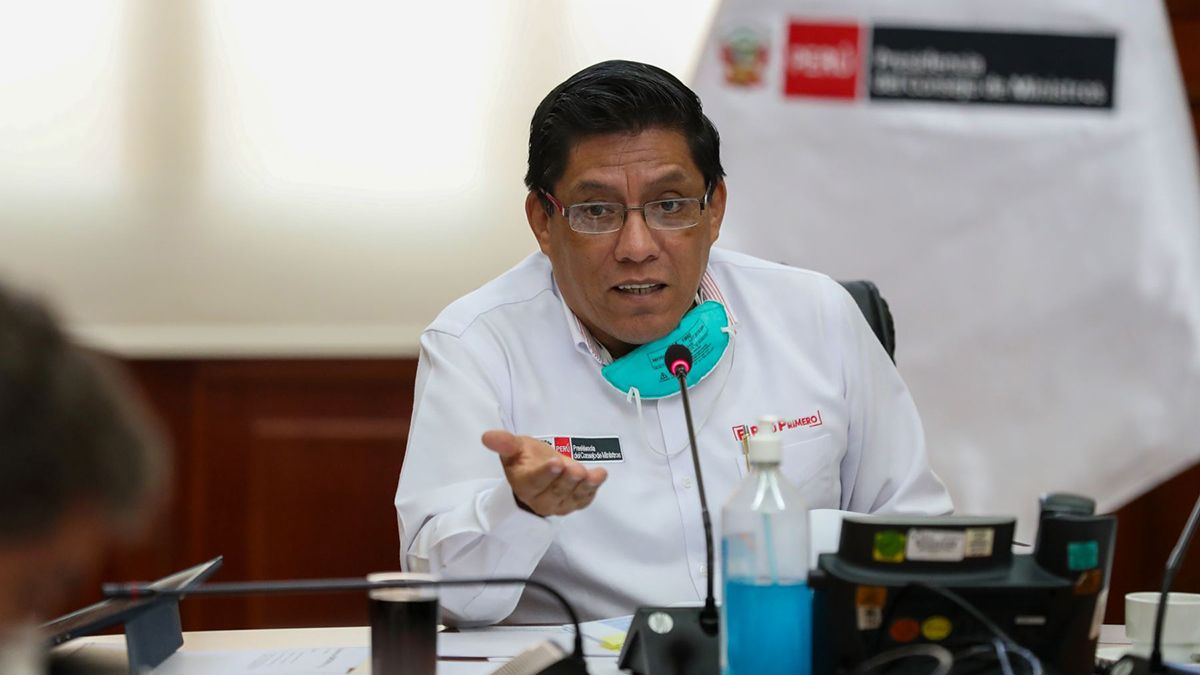 El presidente del Consejo de Ministros de Perú, Vicente Zeballos.
