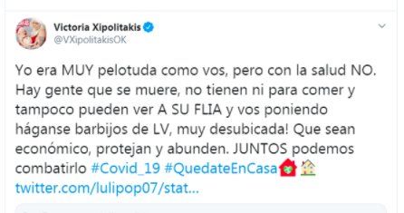 Tuit de Victoria Xipolitakis 
