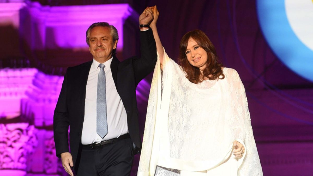 Alberto Fernández y Cristina Kirchner durante la campaña presidencial del 2019.