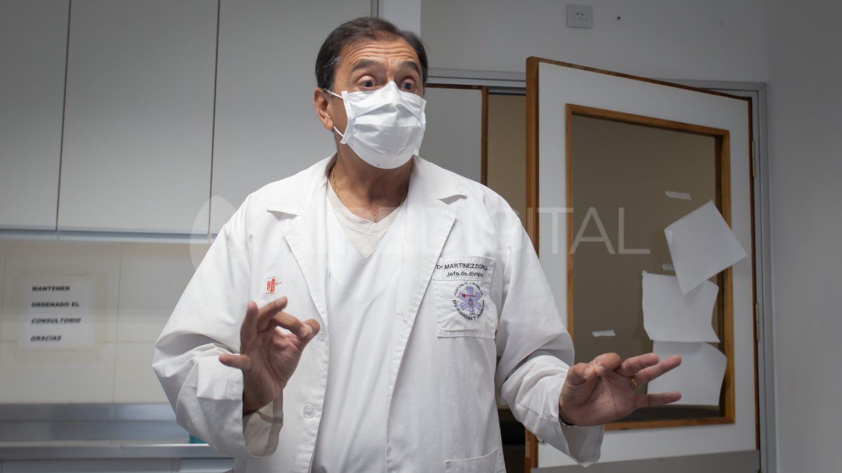 El doctor Gabriel Martínez Dorr es jefe de la guardia del Hospital Cullen desde hace cuatro años.