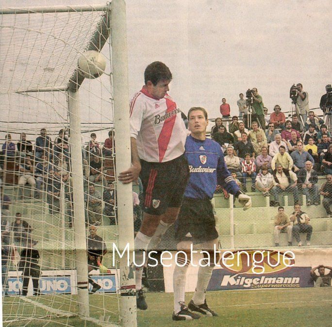 Postal del gol de Capria a River en Paraná. Gentileza: @museotatengue